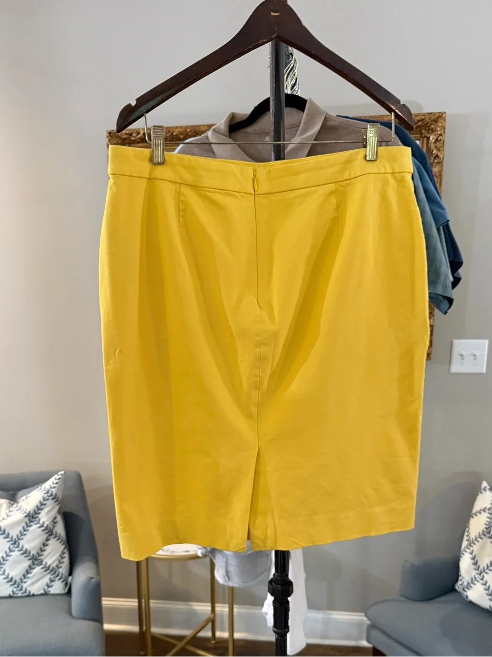 J. Crew Yellow Pencil Skirt - Lined